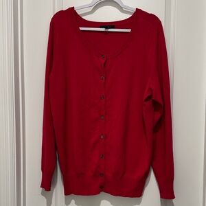Lane Bryant Vibrant Red Cardigan size 18/20